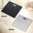 Square Digital Bathroom Scale - Max 330 Lbs. Capacity - Black - 11" x 11"-130116240