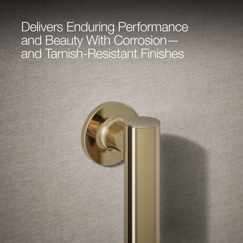 Purist Grab Bar, Vibrant French Gold, 12"W