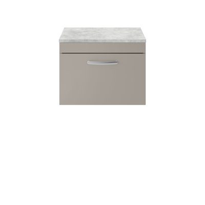 Athena 60.5cm Single Bathroom Vanity Base Only in Stone Grey