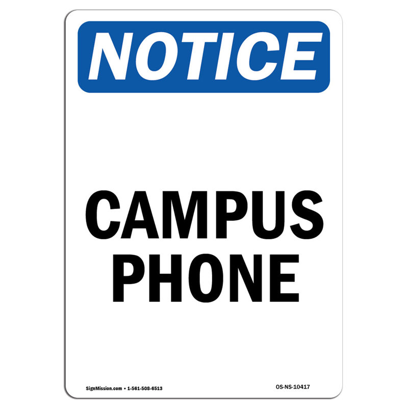 Enseigne en aluminium Campus 12 x 18