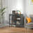Benoît 31.56-inch Black Two Door Metal Sideboard with Fluted Clear Doors