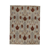 Hand-Knotted High-Quality Ivory Area Rug
