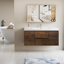 Meuble-lavabo mural simple 48 po avec plateau en résine intégré, 2 armoires, 2 tiroirs à fermeture en douceur et assemblage complet-88594117-88594113