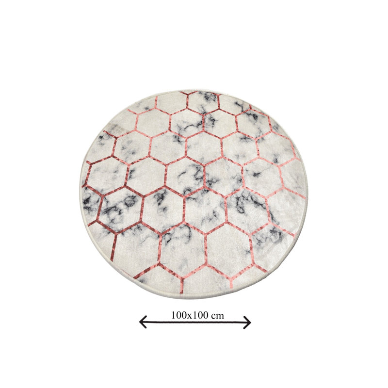 Premium Bathmat, 39.4-Inch Diameter, 100% Polyester, Antiallergic, Dust & Stain Repellent, Non-Slip Underside | Machine Washable at 86°F, 700 GSM | Soft & Durable for Bathroom Safety and Comfort