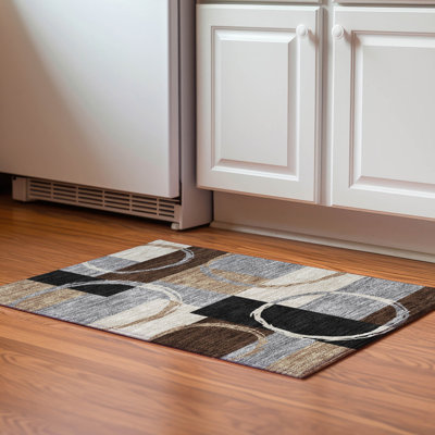 Premium Machine Washable Prisco Pewter Rug