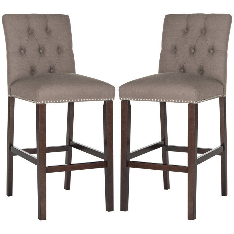Tabouret de bar et de comptoir McLoud, Taupe foncé, Tabouret de bar (hauteur de siège 31,5 po)