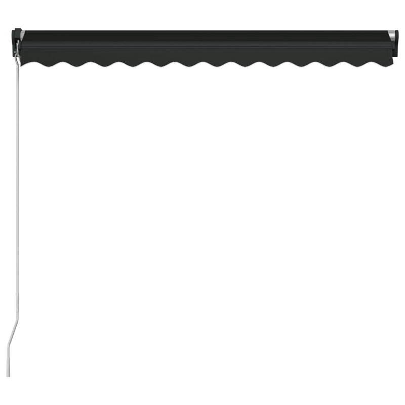 Auvent de terrasse manuel rétractable anthracite, 118.1" W × 98.4" D