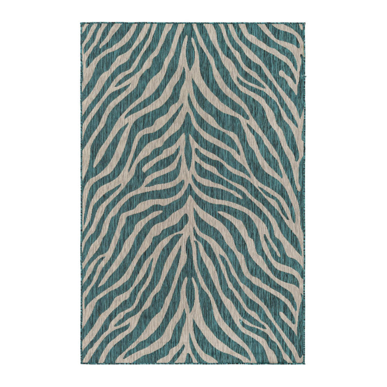 Teal Tsavo Indoor/Outdoor Safari Rug