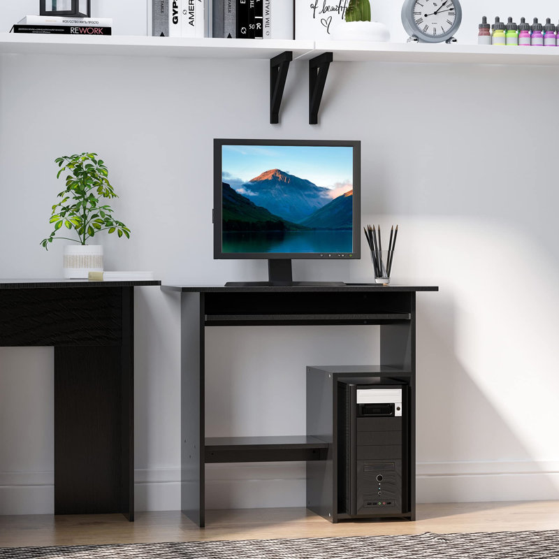 Julijonas 80Cm W Rectangular Computer Desk, Black