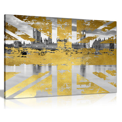 Union Jack London - Wrapped Canvas Print