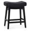 Tabouret de bar à hauteur de comptoir de 24 pouces en bois sans dossier à assise large et confortable pour îlot de cuisine-1985239308