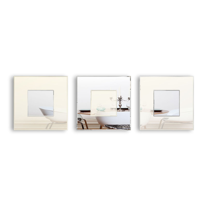 Hannover Flat Wall Mirror, Cream