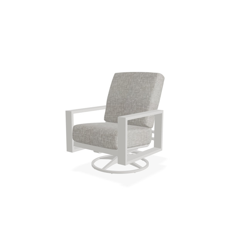 Chaise berçante pivotante Larssen, Neige, Étain