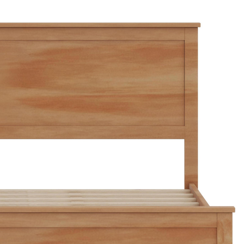 Lit plateforme en bois massif d'inspiration scandinave avec sommier à lattes robuste - élégant et robuste, Dérive en mer