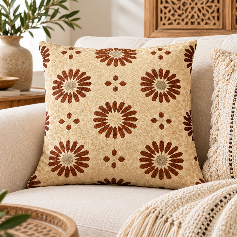 Lisabeth Floral Square Cushion Cover