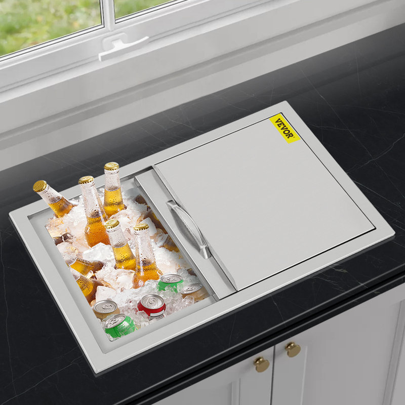 Seau à glace en acier inoxydable