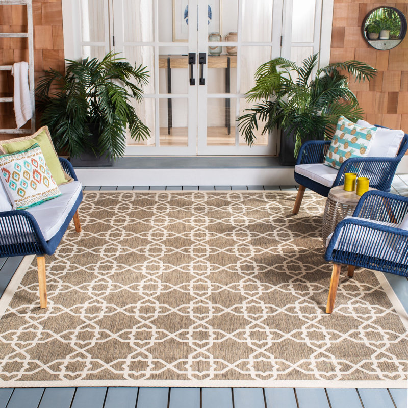 Dirks Performance Geometric Indoor/Outdoor Area Rug, Rectangle 9' x 12'