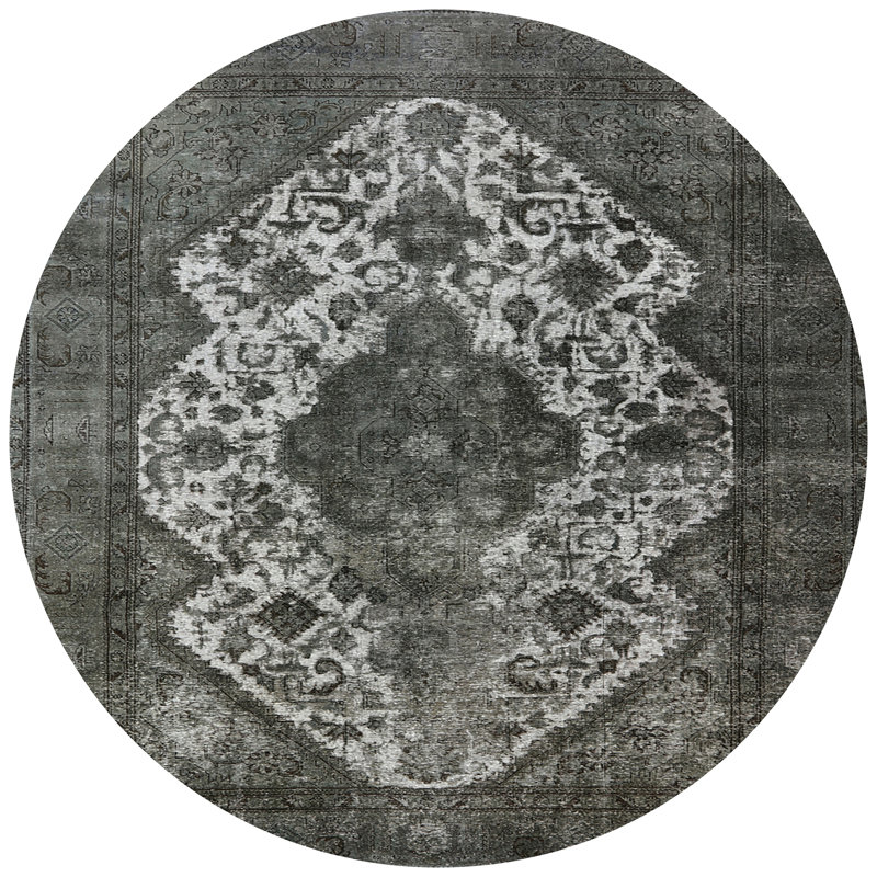 Tapis oriental gris Howes, Rond 6 pi
