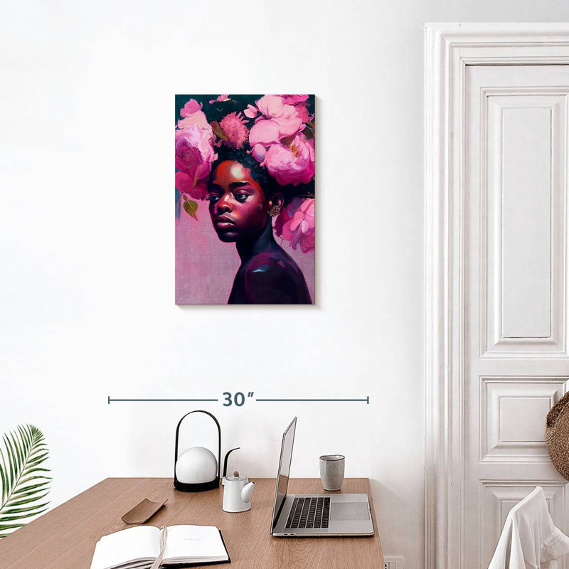 Portrait de pivoine africaine Leisha, H 24 po x l 16 po