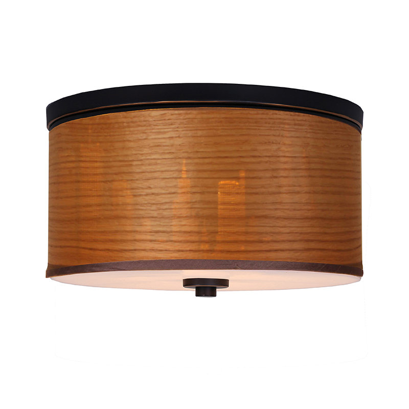 Juhasz Wood Flush Mount, Brulee, Nickel