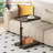 C Table End Table Adjustable Height, 360°Swivel TV Tray Table For Small Spaces, Couch Tables That Slide Under, C Shaped Side Tables With Wheels