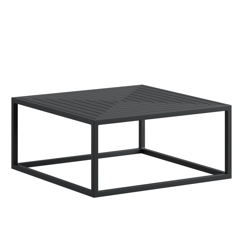 Square Cocktail Table, Textured Black