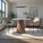 Nalani 42" Dining Table, Medium Walnut-523913617