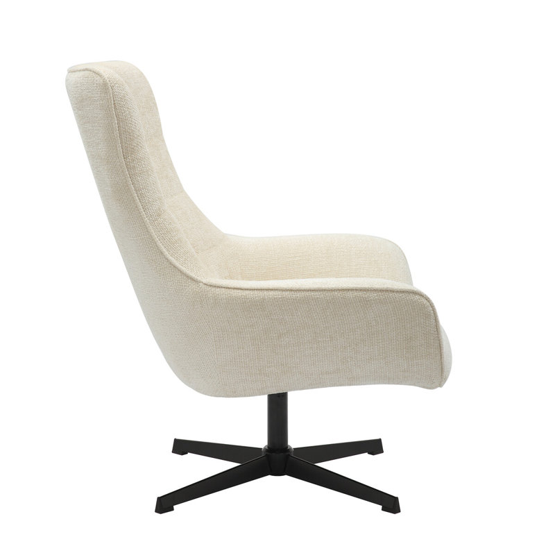 Sessel Upholstered Swivel Accent Chair, Cream