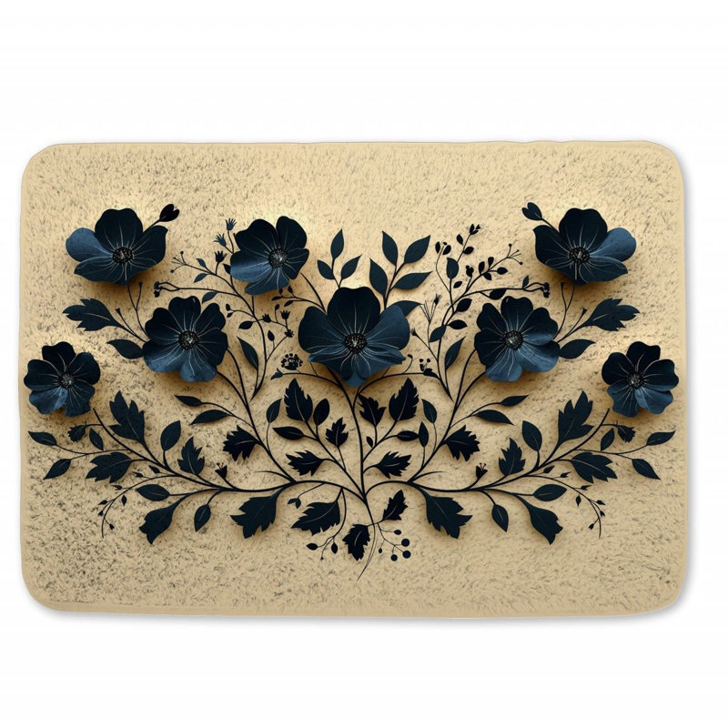 Chuefeng Microfiber / Microsuede Non-Slip Bath Mat, 17" W x 24" L