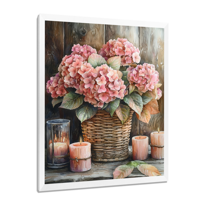 Hemming - Floral Wall Art, H 32 po x l 16 po, Reproduction encadrée d'une seule photo, Blanc