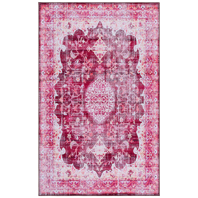 Tucson 206 M/W S/R Performance Machine Washable Oriental Rug, Round 6'