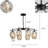 8-light Postmodern Glass Chandelier