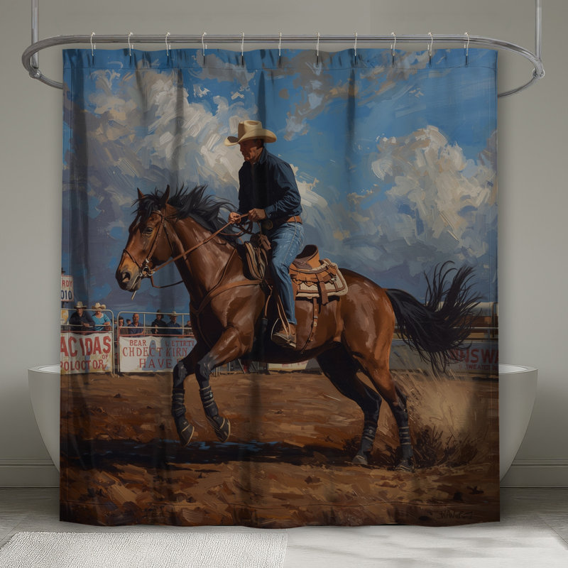 Rideaux de douche Cowboy, L 70 po x H 84 po