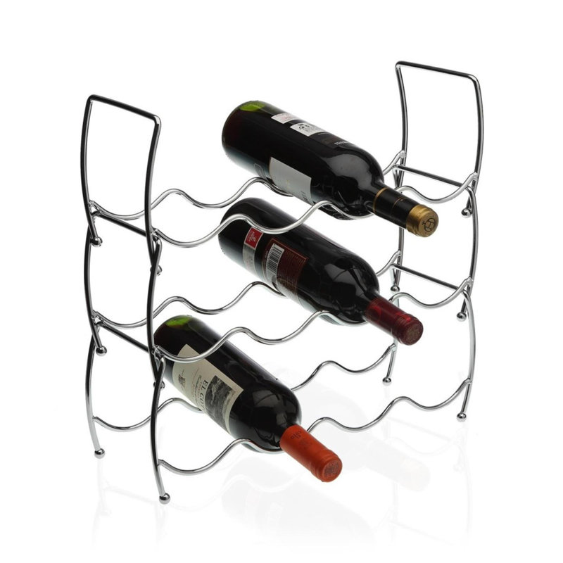Tabletop Wine Bottle Rack Silver