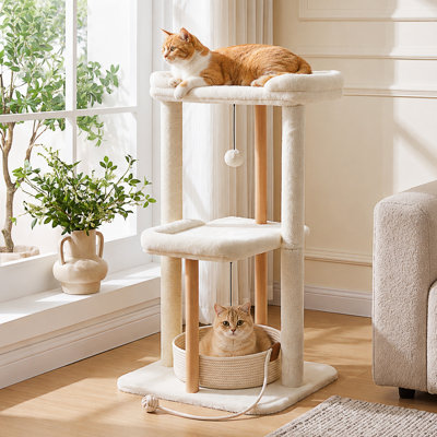 Arbre à chat beige amovible