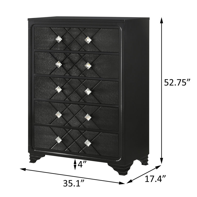Ensemble de chambre à coucher 5 pièces Delemos, Très grand
