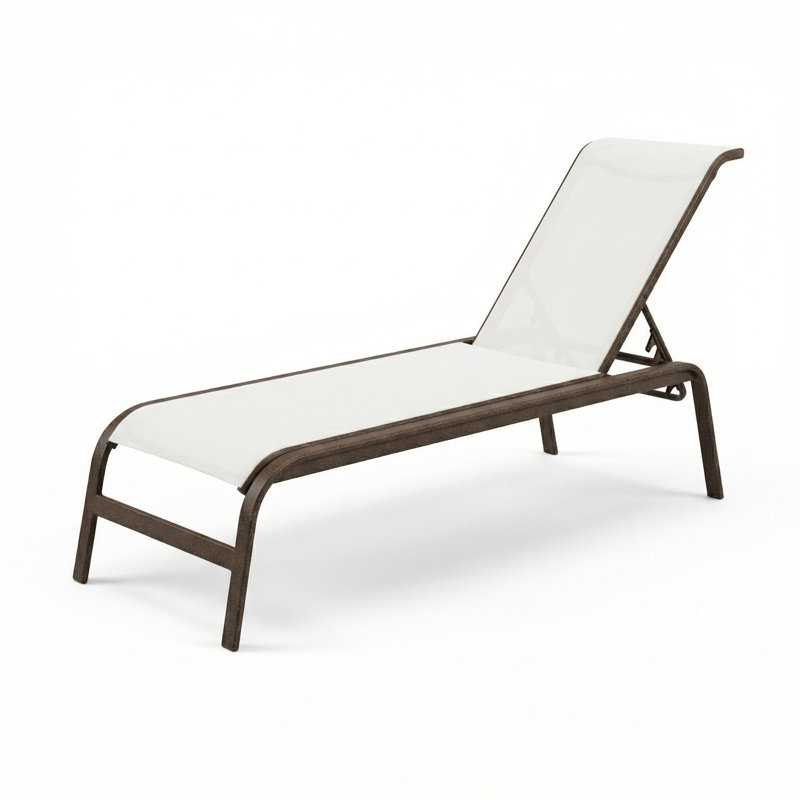 Chaise, White Sling/Greco