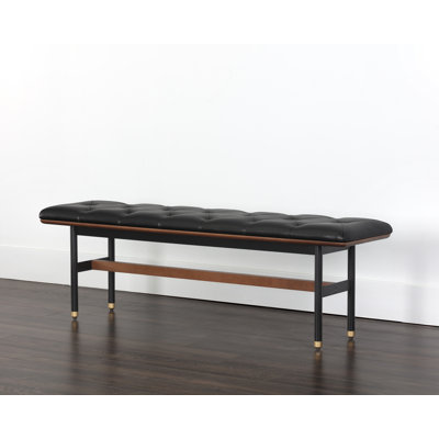 Faux Leather Upholstered Bench