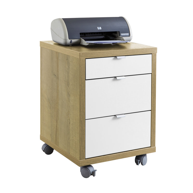 Pratico 45cm Wide 3 -Drawer Mobile File Cabinet