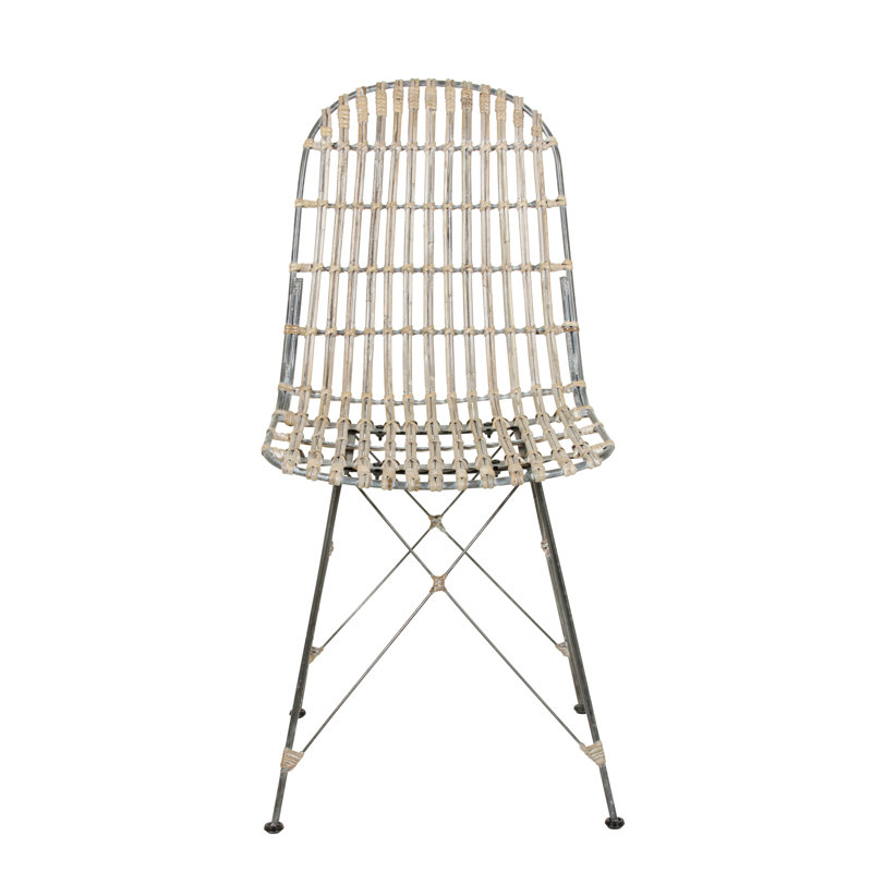 Chaise d'appoint en coton Cara, Gris