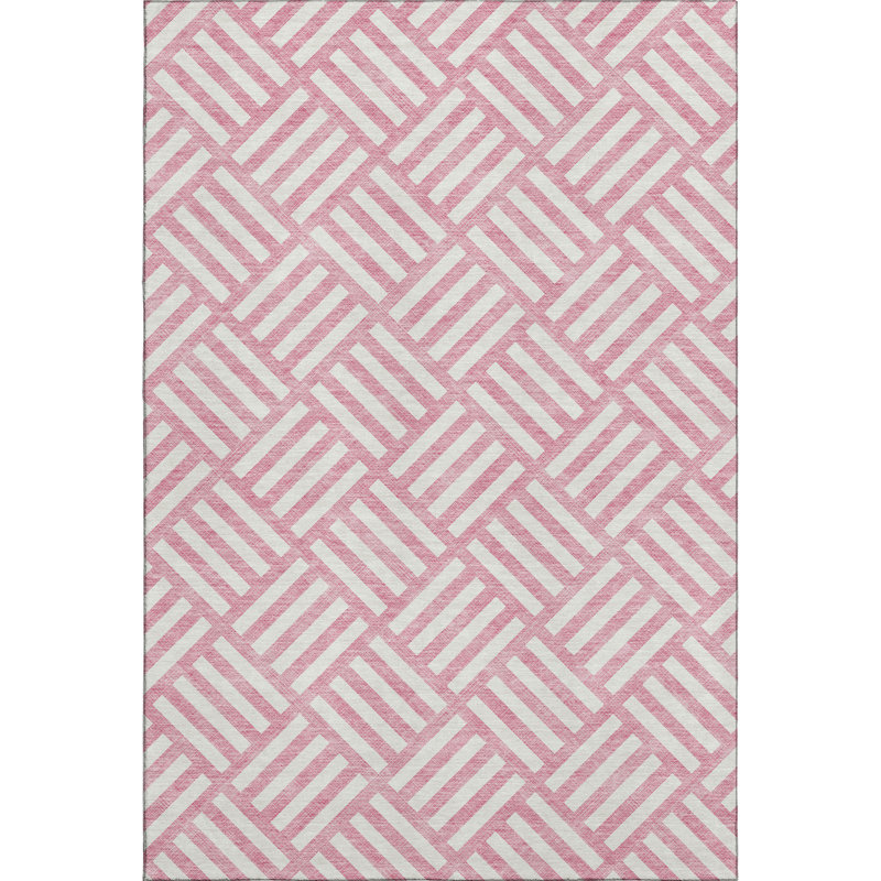 Premium Machine Washable Cerrito Pink Rug, Rectangle 10' x 14'