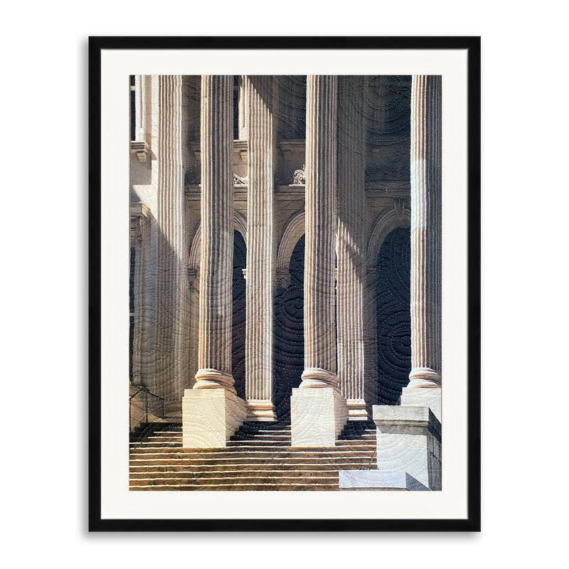 Chambers Street 2 - Tweed Courthouse Print by Marilyn Henrion, 24" H x 30" W, Black Framed Paper