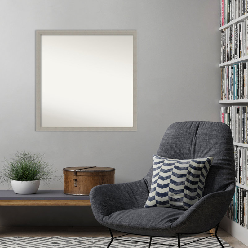 Miroir mural Jirka, 28 po x 28 po, Carré, gris