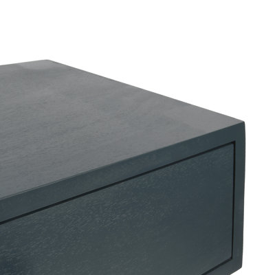 Side Table With 1-Drawer, Modern Design, Easy Assemble, Navy - (23.5" X 17.75" X 13.75")