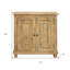 Buffet en bois massif brun clair de 34 po avec deux portes
