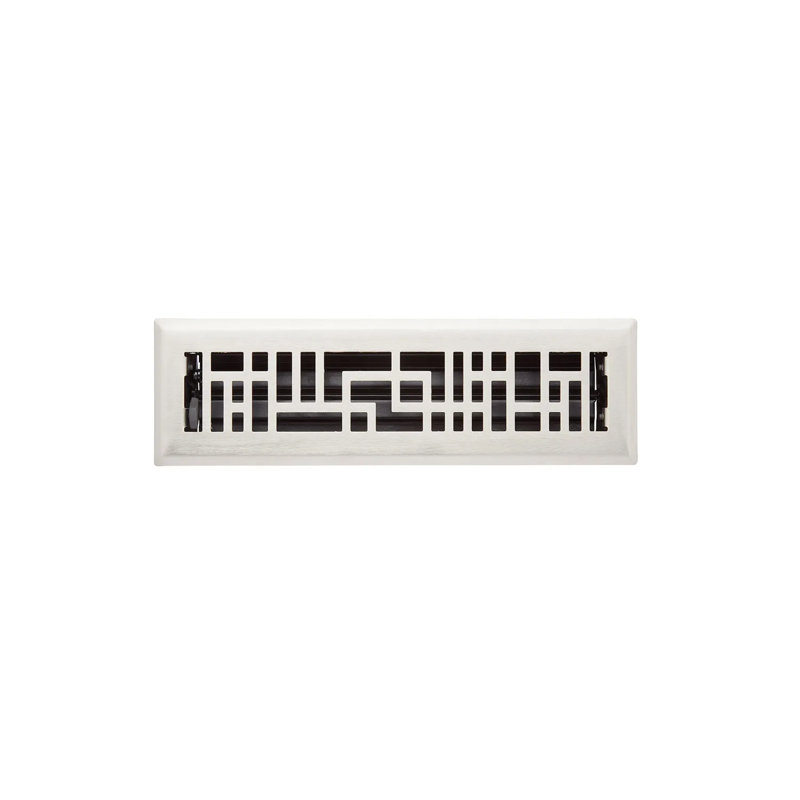 Registre de plancher en acier Baer, 2,25 po x 10 po, Nickel brossé