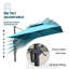 Parasol carré en porte-à-faux 10 pi avec base de comptoir Shanquella, bleu turquoise-636181103