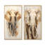 Gentle Elephant Giants - Ensemble de 2 reproductions d'art sur toile-663728195-663728198