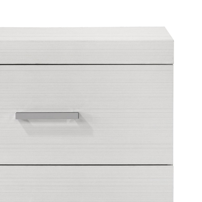 Table de chevet 2 tiroirs blanche Dariany