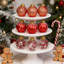 9 boules de Noël peintes en fil de soie 8cm
